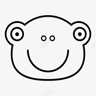 青蛙微笑笑脸图标图标