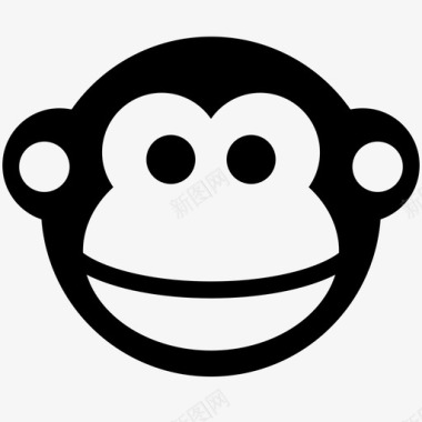 黑猴子猴子猴头猴脸图标图标