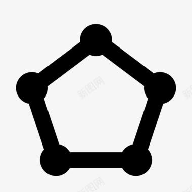 几何元素五边形形状几何图标图标