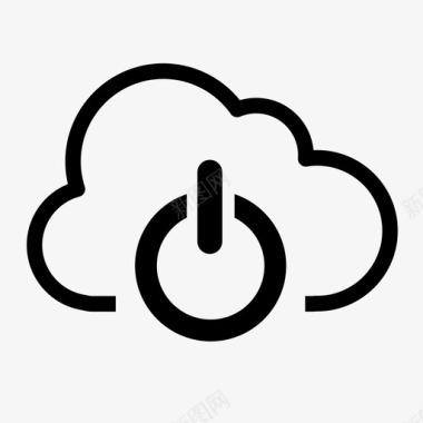 电力云技术云上云下图标图标