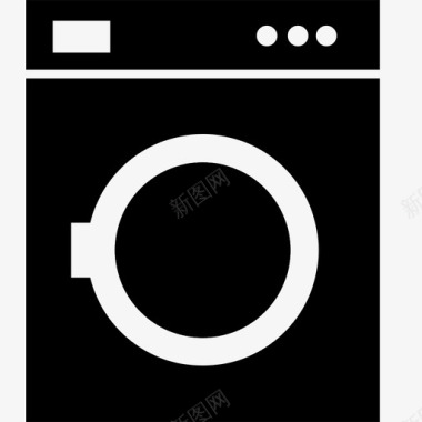 洗衣机家用电器脏衣服图标图标