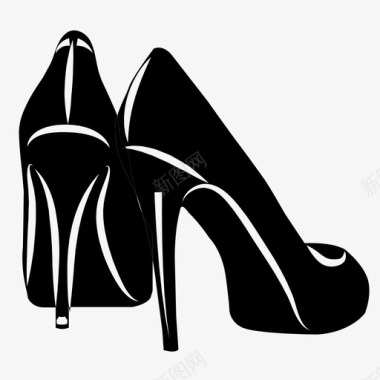 女士高跟鞋高跟鞋衣服时装图标图标