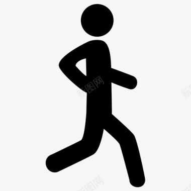 跑步者长跑女士图标图标