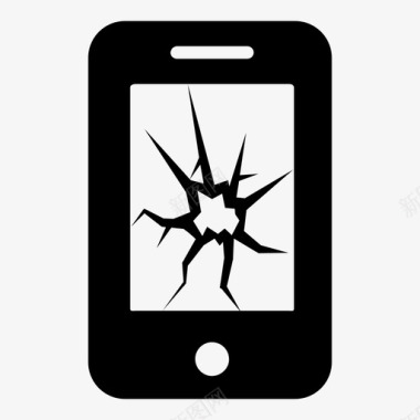 手机支付宝图标屏幕破裂屏幕损坏智能手机图标图标