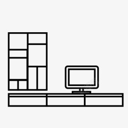 办公桌台办公桌二十台电视图标高清图片