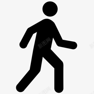 散步运动人图标图标