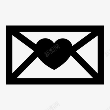 情人节的情书爱的信封用爱寄来的用爱封的图标图标