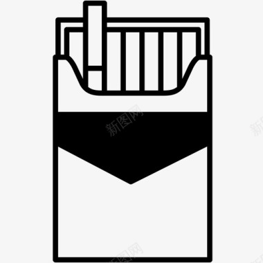 香烟盒香烟盒子纸箱图标图标