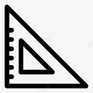 直尺三角形简单图标图标