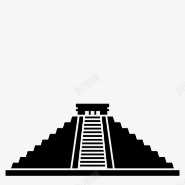 楼梯奇琴伊萨地标玛雅图标图标