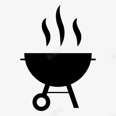 烧烤炭火烧烤烹饪图标图标
