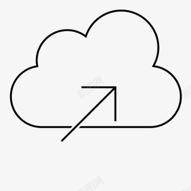 云服务器云上传互联网云服务图标图标