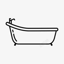 按摩浴缸浴缸卫生间卫生图标高清图片