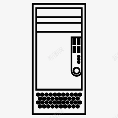 101塔电脑电脑塔台式机图标图标