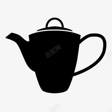 瓷器采购产品茶茶壶银图标图标