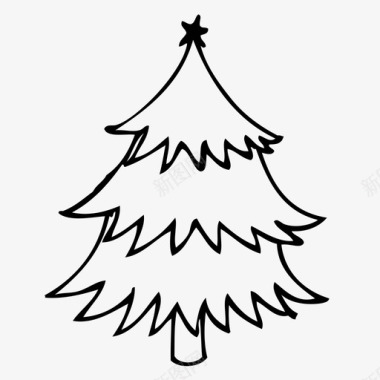 圣诞树圣诞佳节装饰图标图标