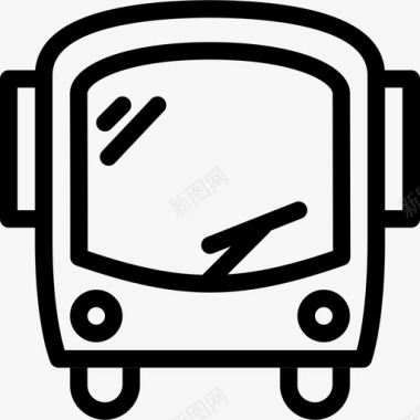 道路公共汽车公共交通道路图标图标