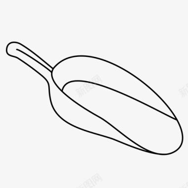 厨房吧台洗菜盆冰勺器具勺图标图标