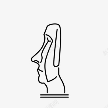 摩埃世界石像图标图标