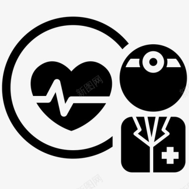 爱心医院预防图标设计医生预防心悸图标图标