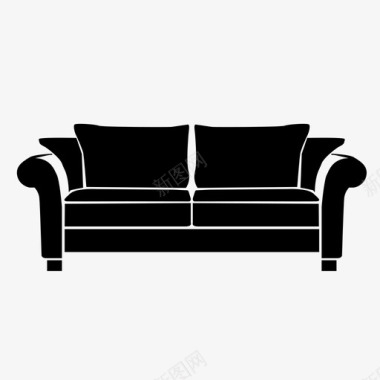 椅子沙发椅子舒适图标图标