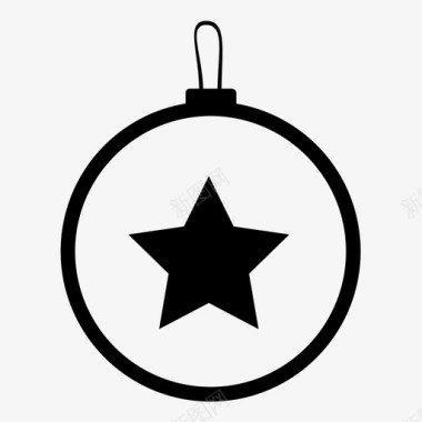 饰品圣诞球星星图标图标