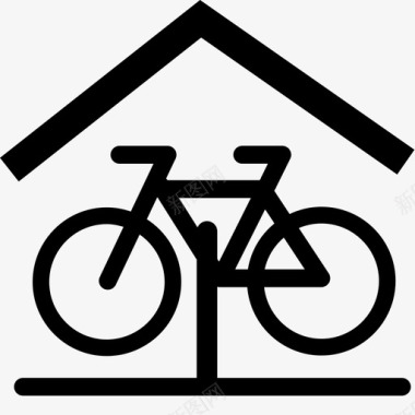避难所自行车停车场车辆交通工具图标图标