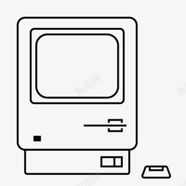 512宣传海报macintosh512k复古产品图标图标