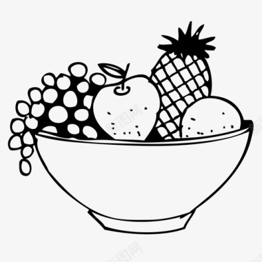 果篮零食菠萝图标图标