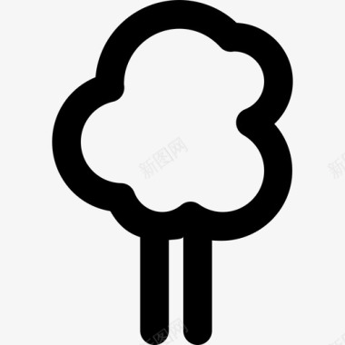 树自然多年生植物图标图标