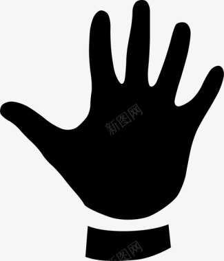 五指张开手手掌张开的手图标图标