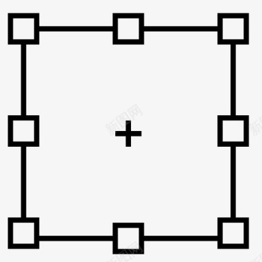 矢量框架调整大小锚定框架图标图标