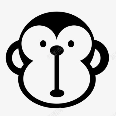 猩猩猴子猩猩头图标图标