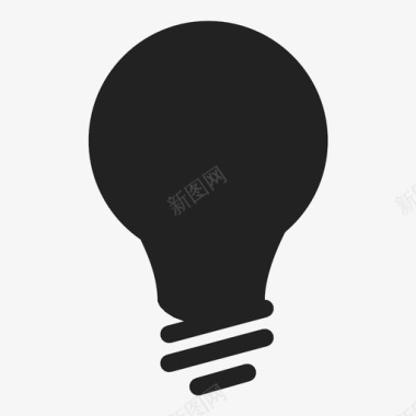 明亮水珠灯泡明亮灯丝图标图标