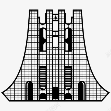 自由夸梅恩克鲁玛陵墓位置地标图标图标
