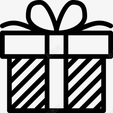 礼物包装飘带礼品盒礼品赠送图标图标