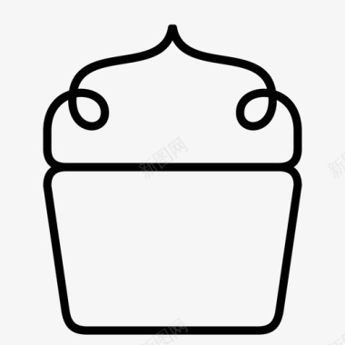 纸杯蛋糕面包房早餐图标图标