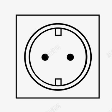 小心用电插座电气电气插头图标图标