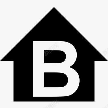 B612用b标记的房子图标图标