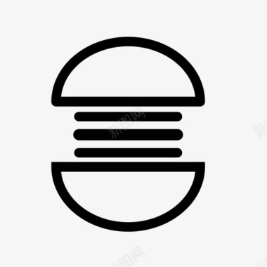 汉堡小吃餐厅图标图标