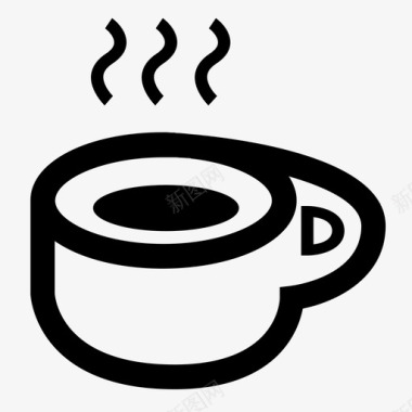 马克杯热咖啡热饮图标图标