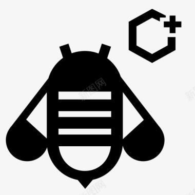 蜂蜜直通蜜蜂动物苍蝇图标图标