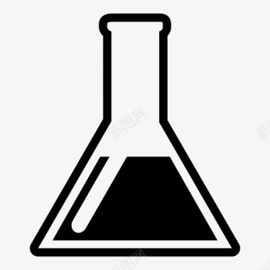 化学瓶子手绘烧杯试管科学图标图标