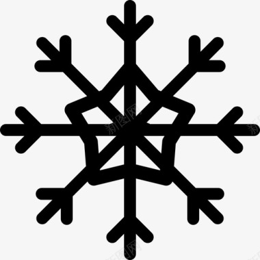 雪花晶形形状科技图标图标