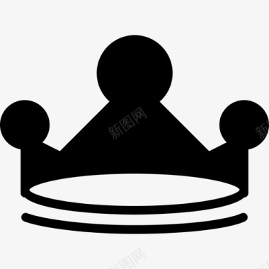 皇室黑色皇冠形状皇冠图标图标