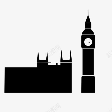 议会大本钟英国图标图标