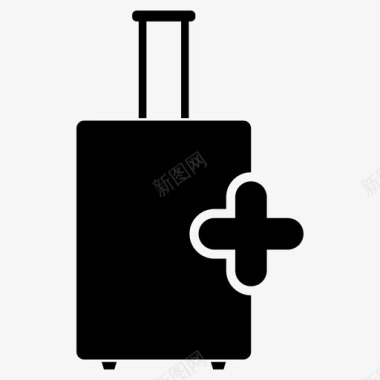 添加行李假期旅行图标图标
