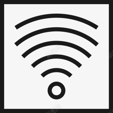 简洁主义wifiwi-fi通用图标图标