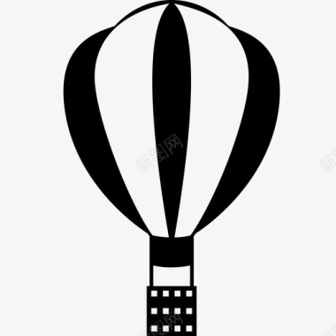 热空气热气球气球空中旅行图标图标