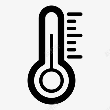 酒精温度计恒温器暖气温度计图标图标